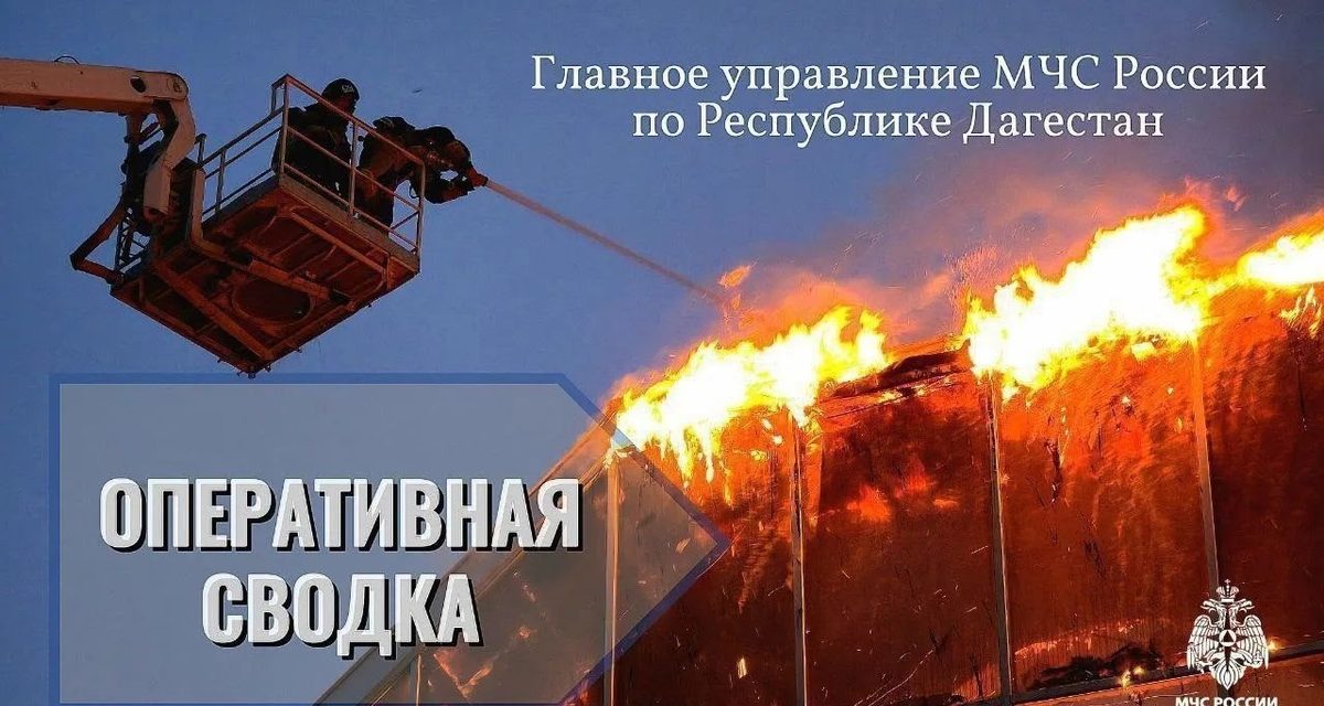 МЧС Дагестана сообщает о 15 пожарах и двух ДТП за сутки